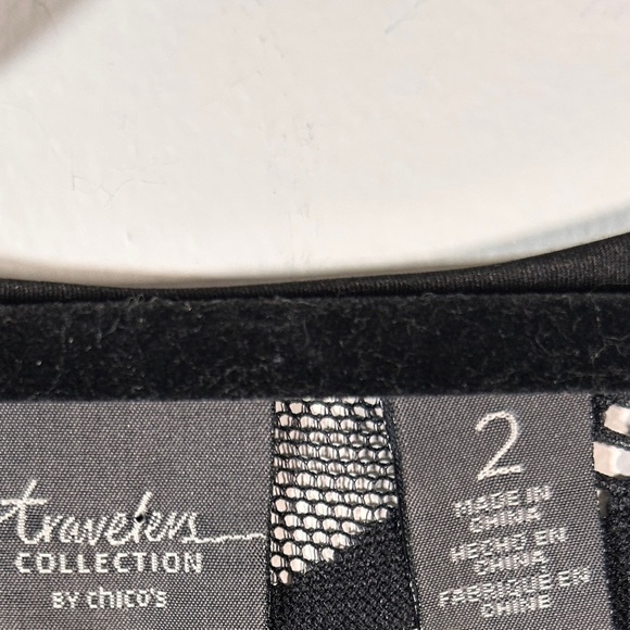 Chico's Traveller’s Cardigan Women’s SZ 2 (large) Deco Lace Silver Black Holiday - Picture 5 of 12